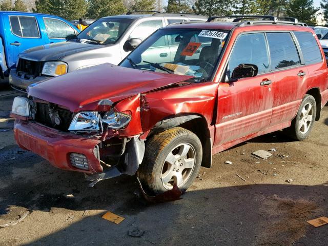 JF1SF65692H729177 - 2002 SUBARU FORESTER S RED photo 2