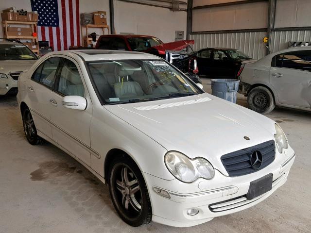 WDBRF54H76A837073 - 2006 MERCEDES-BENZ C GENERATI WHITE photo 1