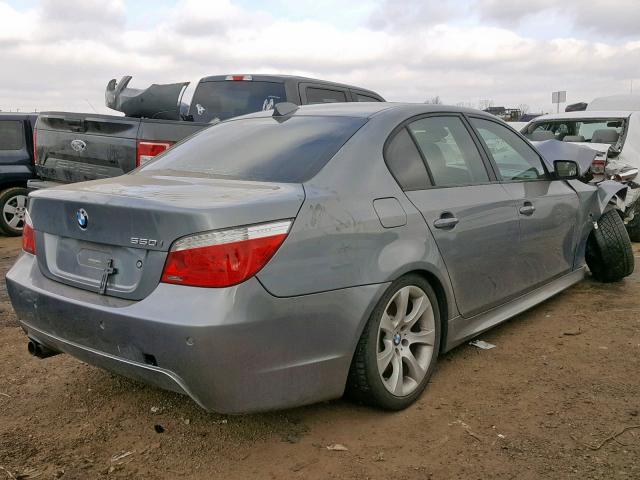 WBANW53538CT54093 - 2008 BMW 550 I GRAY photo 4