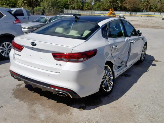 5XXGV4L22GG107077 - 2016 KIA OPTIMA SXL WHITE photo 4