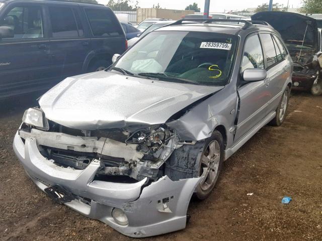 JM1BJ245731206325 - 2003 MAZDA PROTEGE PR SILVER photo 2