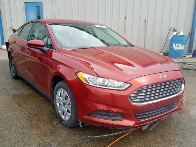 3FA6P0G70DR229573 - 2013 FORD FUSION S MAROON photo 1