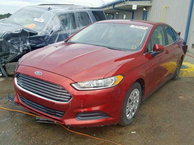 3FA6P0G70DR229573 - 2013 FORD FUSION S MAROON photo 2