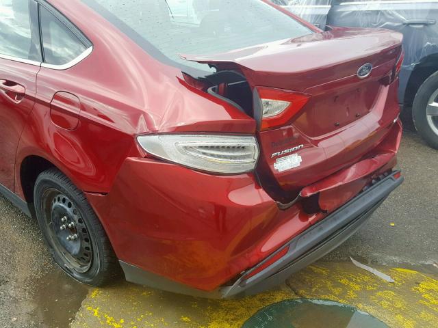 3FA6P0G70DR229573 - 2013 FORD FUSION S MAROON photo 9
