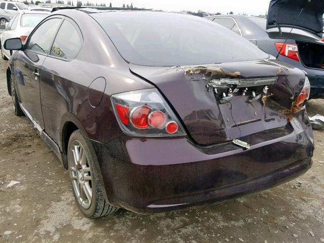 JTKDE167390298580 - 2009 TOYOTA SCION TC ბურგუნდია ფოტო 3
