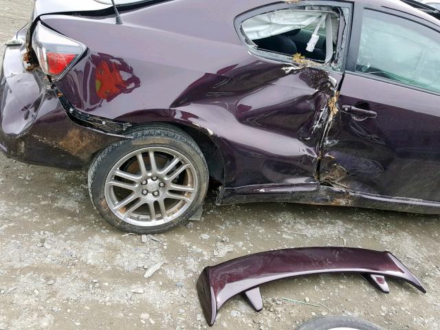 JTKDE167390298580 - 2009 TOYOTA SCION TC ბურგუნდია ფოტო 9