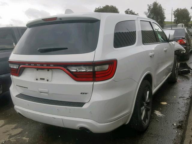 1C4RDHDG9HC627114 - 2017 DODGE DURANGO GT WHITE photo 4