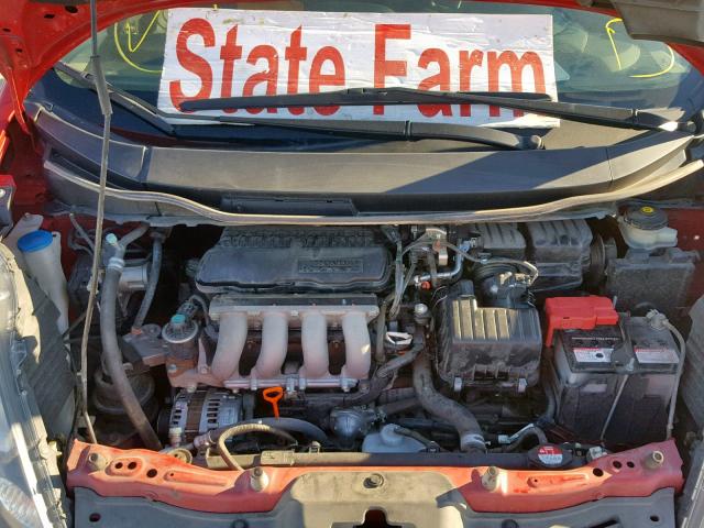 JHMGE8H37DC080302 - 2013 HONDA FIT RED photo 7