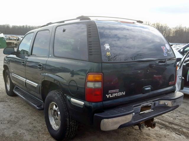 1GKEK13T31R172312 - 2001 GMC YUKON GREEN photo 3