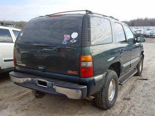 1GKEK13T31R172312 - 2001 GMC YUKON GREEN photo 4