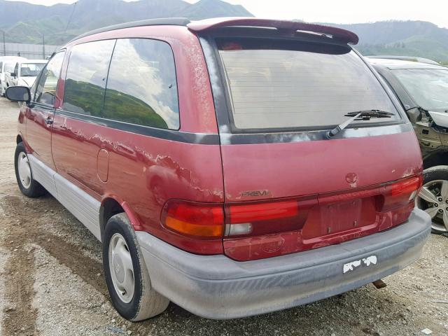 JT3AC12R0M0004847 - 1991 TOYOTA PREVIA LE RED photo 3