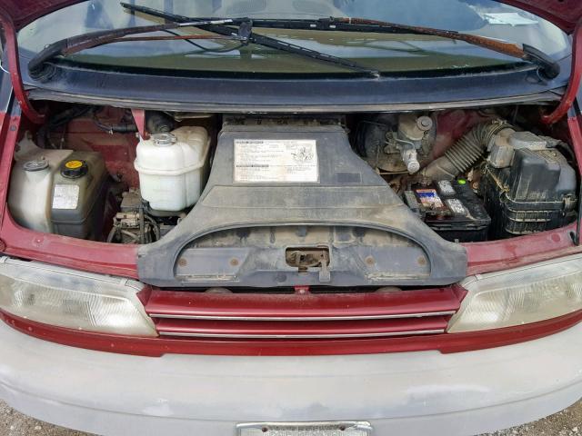 JT3AC12R0M0004847 - 1991 TOYOTA PREVIA LE RED photo 7