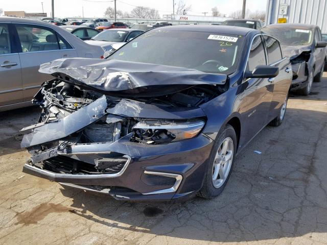 1G1ZB5ST0HF238566 - 2017 CHEVROLET MALIBU LS BLACK photo 2