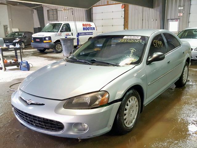 1C3AL46X61N574070 - 2001 CHRYSLER SEBRING LX BLUE photo 2