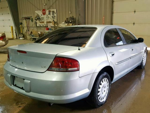 1C3AL46X61N574070 - 2001 CHRYSLER SEBRING LX BLUE photo 4