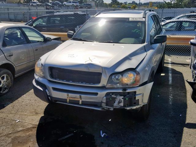 YV1CZ59H641091651 - 2004 VOLVO XC90 SILVER photo 2