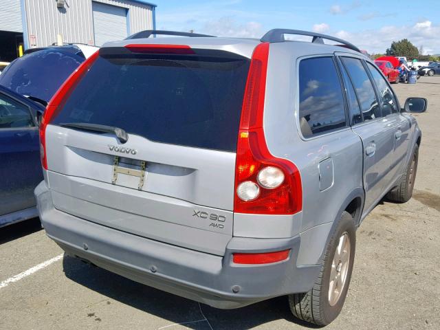 YV1CZ59H641091651 - 2004 VOLVO XC90 SILVER photo 4