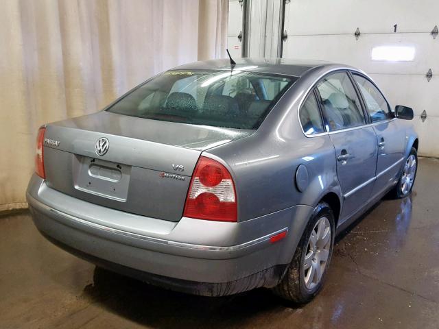 WVWTH63B83P444969 - 2003 VOLKSWAGEN PASSAT GLX GRAY photo 4