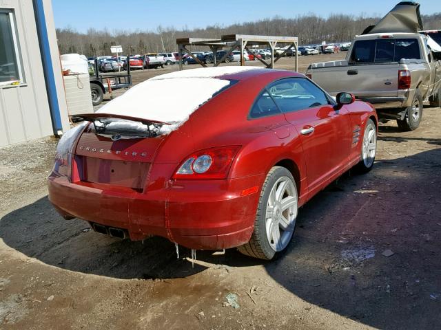 1C3AN69L15X025644 - 2005 CHRYSLER CROSSFIRE RED photo 4