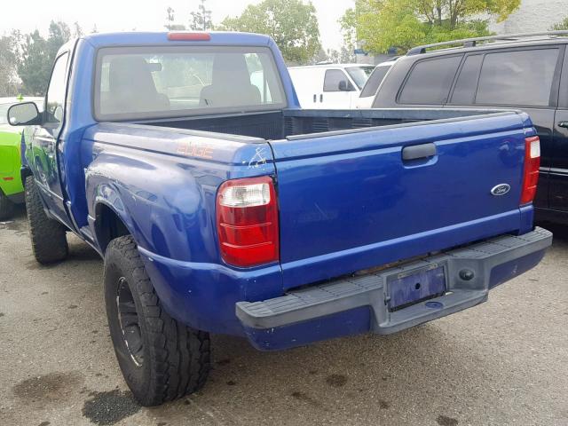 1FTYR10U14PA32339 - 2004 FORD RANGER BLUE photo 3