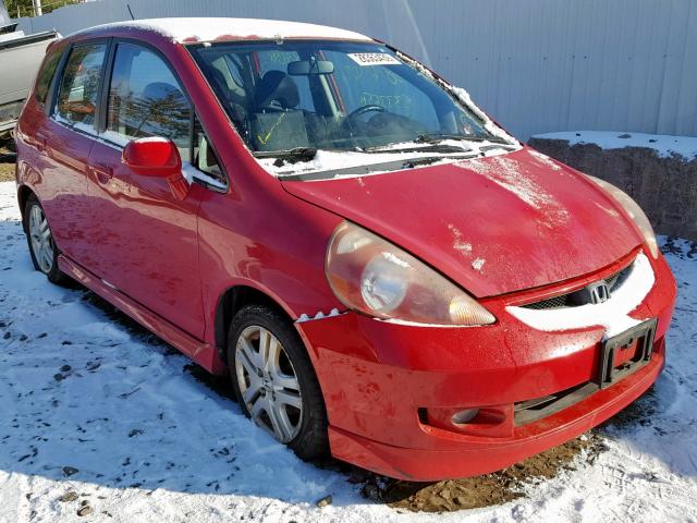 JHMGD38647S024733 - 2007 HONDA FIT S RED photo 1