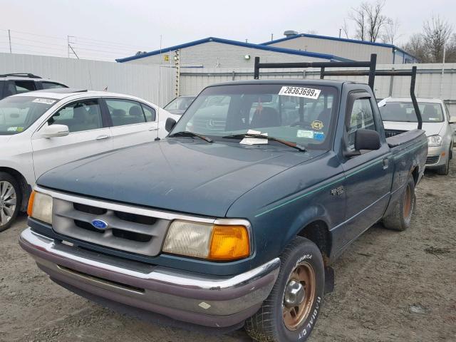 1FTCR10A8VUB66168 - 1997 FORD RANGER GREEN photo 2