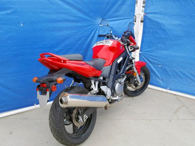 JS1VP53A262103284 - 2006 SUZUKI SV650 RED photo 4