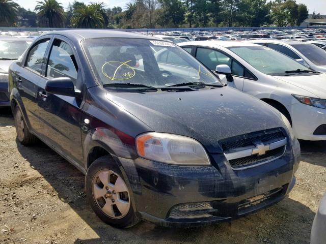 KL1TD56627B040113 - 2007 CHEVROLET AVEO BASE შავი ფოტო 1