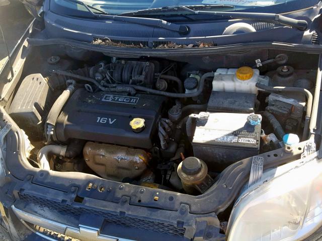 KL1TD56627B040113 - 2007 CHEVROLET AVEO BASE შავი ფოტო 7