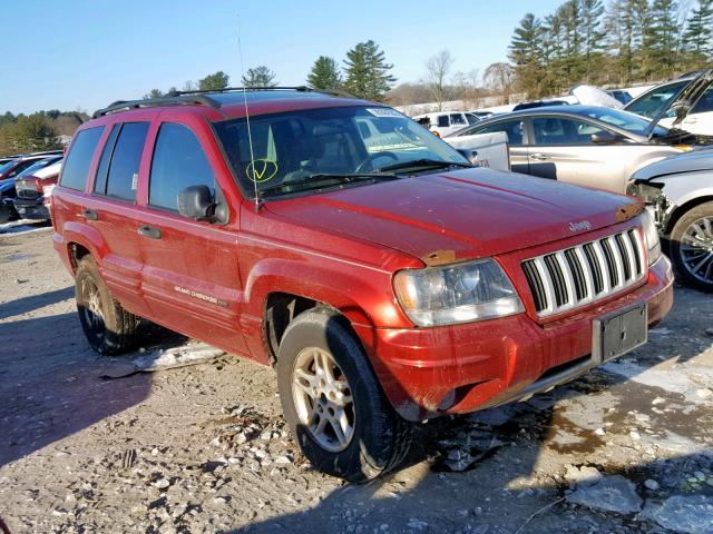 1J4GW48N74C148617 - 2004 JEEP GRAND CHER RED photo 1