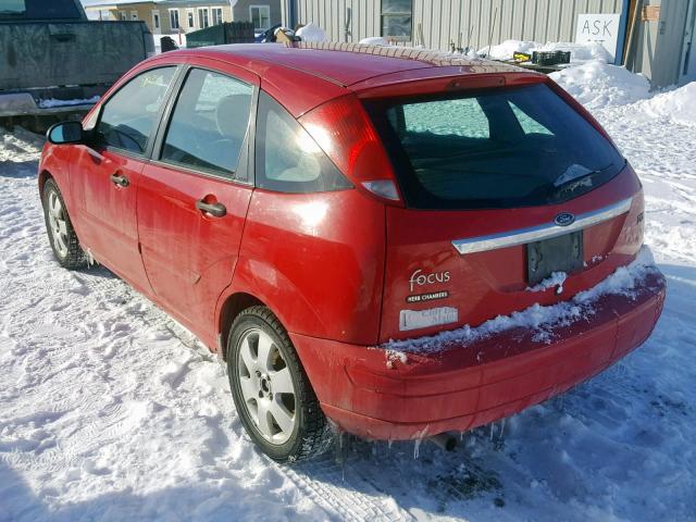 3FAFP37372R160232 - 2002 FORD FOCUS ZX5 RED photo 3