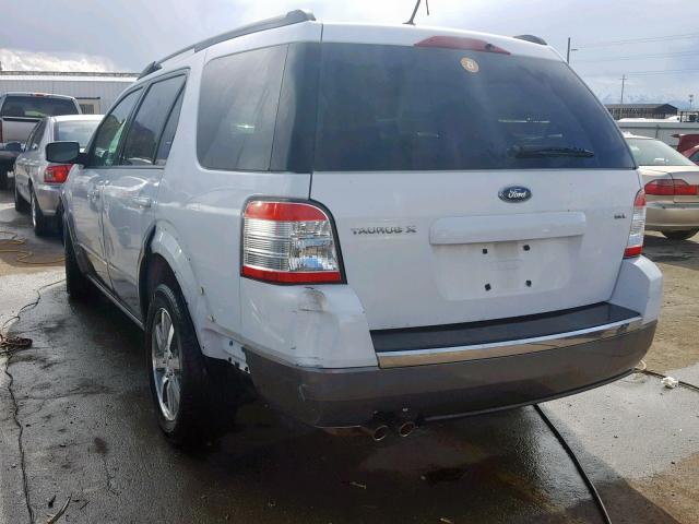 1FMDK02W38GA36230 - 2008 FORD TAURUS X S WHITE photo 3