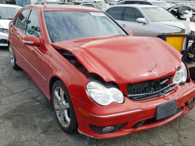 WDBRF52H87F906733 - 2007 MERCEDES-BENZ C 230 RED photo 1