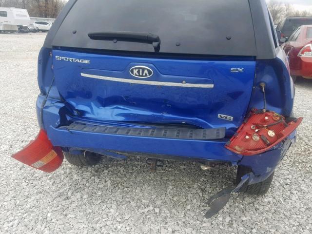 KNDJF723677422021 - 2007 KIA SPORTAGE E BLUE photo 9