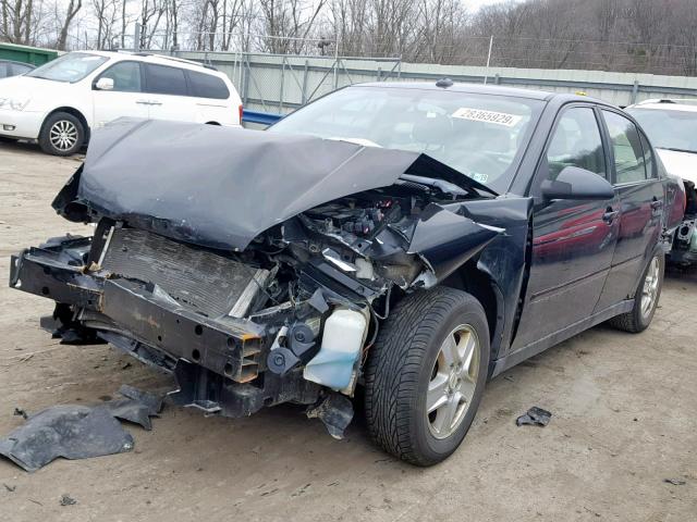 1G1ZT54835F235016 - 2005 CHEVROLET MALIBU LS BLACK photo 2