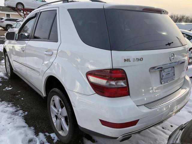 4JGBB86E09A453770 - 2009 MERCEDES-BENZ ML 350 WHITE photo 3