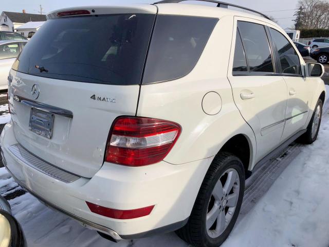 4JGBB86E09A453770 - 2009 MERCEDES-BENZ ML 350 WHITE photo 4