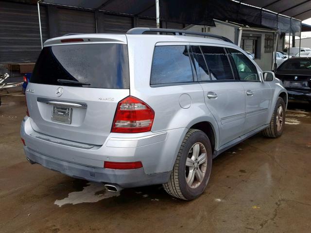 4JGBF71E38A340917 - 2008 MERCEDES-BENZ GL 450 4MA SILVER photo 4