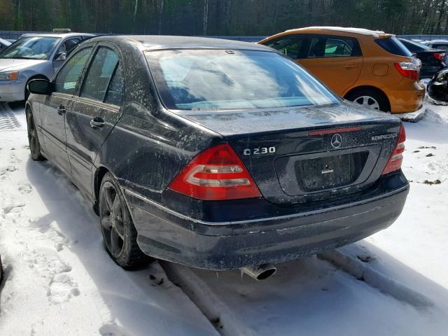 WDBRF40J75F616349 - 2005 MERCEDES-BENZ C 230K SPO BLUE photo 3