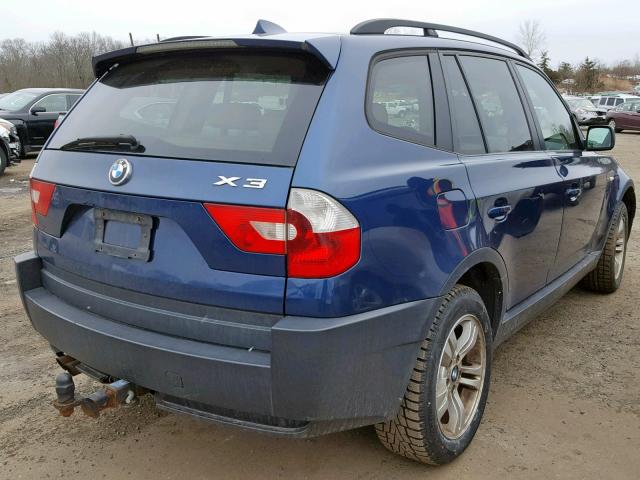 WBXPA934X5WD16160 - 2005 BMW X3 3.0I BLUE photo 4