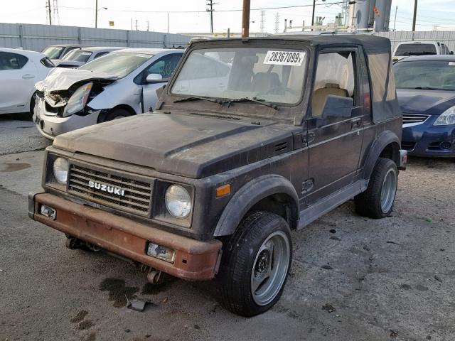 JS4JC51C1J4254759 - 1988 SUZUKI SAMURAI BLACK photo 2