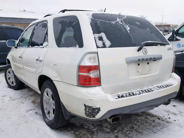 2HNYD18806H537652 - 2006 ACURA MDX TOURIN WHITE photo 3