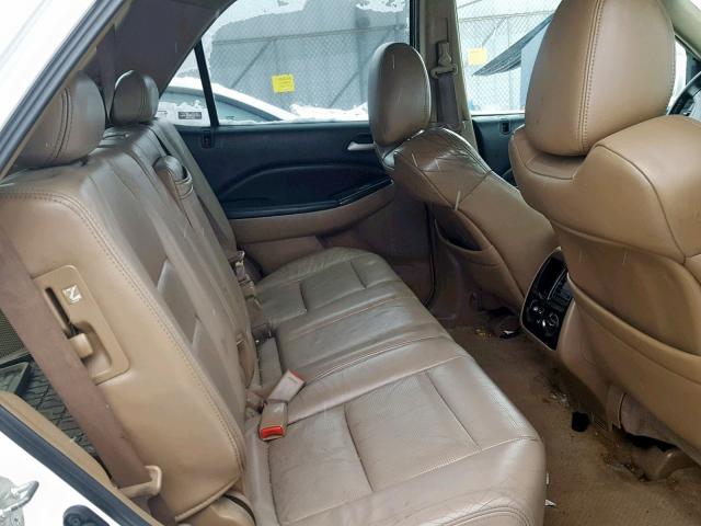 2HNYD18806H537652 - 2006 ACURA MDX TOURIN WHITE photo 6