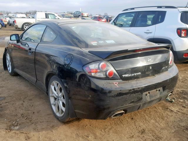 KMHHN66F58U272949 - 2008 HYUNDAI TIBURON GT BLACK photo 3