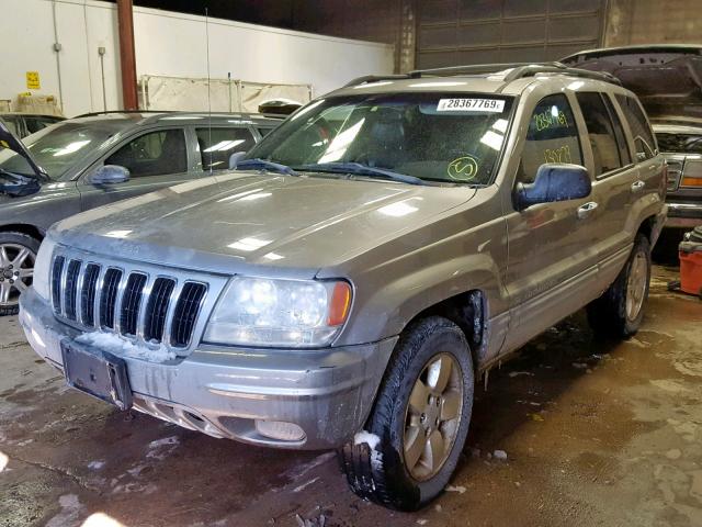 1J4GW58NX1C599042 - 2001 JEEP GRAND CHER GRAY photo 2