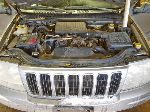 1J4GW58NX1C599042 - 2001 JEEP GRAND CHER GRAY photo 7