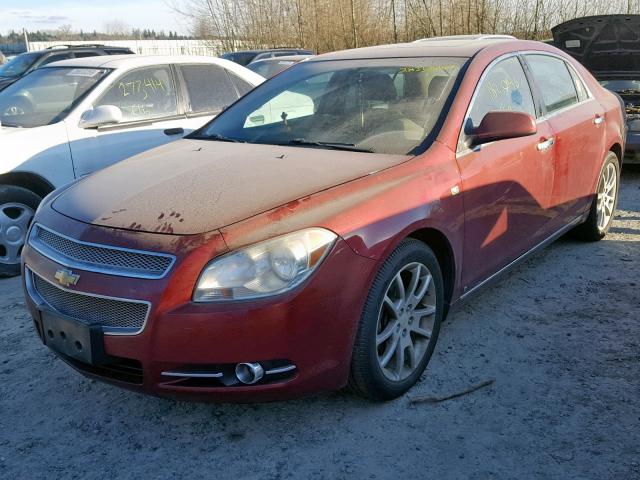 1G1ZK57758F198321 - 2008 CHEVROLET MALIBU LTZ RED photo 2