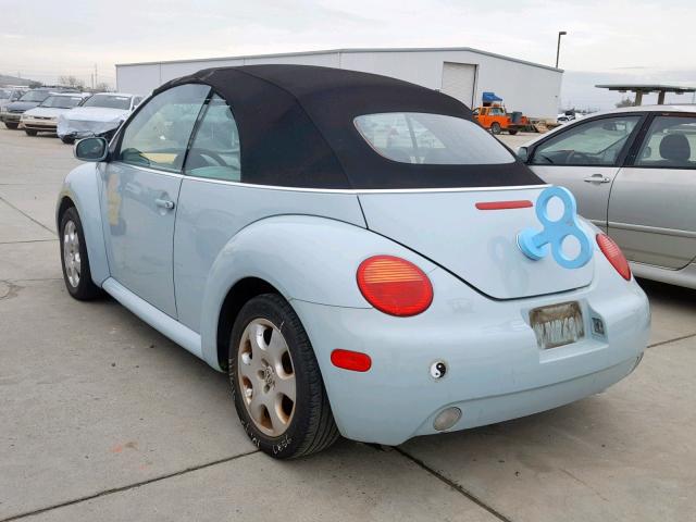 3VWCK21Y13M324872 - 2003 VOLKSWAGEN NEW BEETLE Mavi foto 3