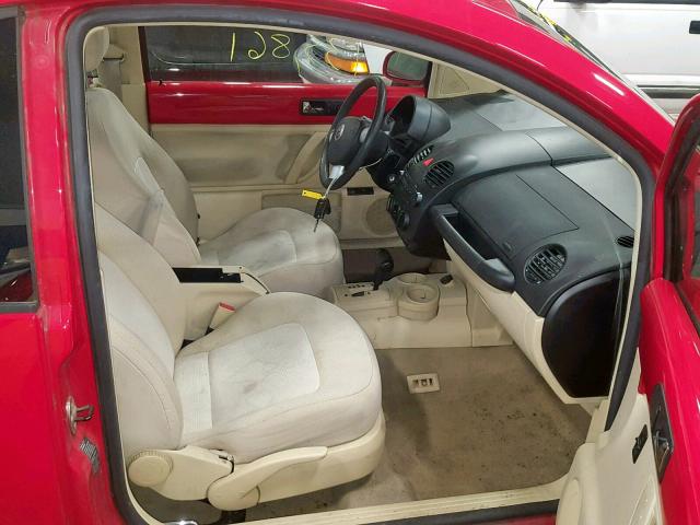 3VWCK31C85M404263 - 2005 VOLKSWAGEN NEW BEETLE Qırmızı foto 5