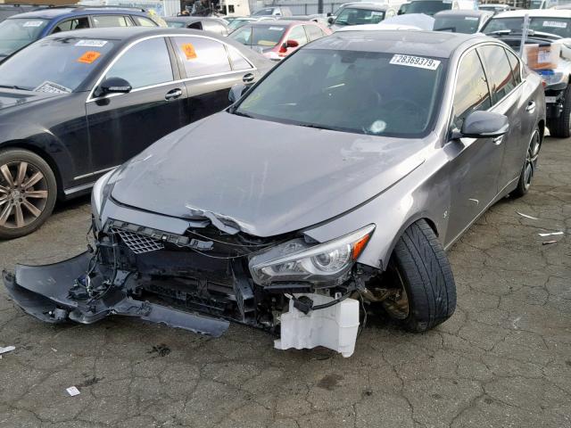 JN1BV7AR7EM680353 - 2014 INFINITI Q50 BASE GRAY photo 2